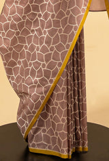 Dull Rose Banarasi Silk Sari