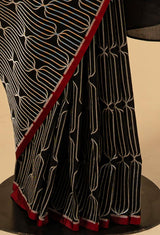 Black Banarasi Silk Sari