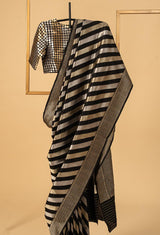 Black Banarasi Silk Sari