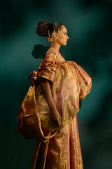 Gold-Maroon Silk Kanjivaram Sari