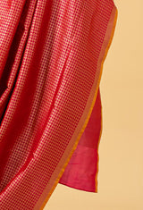 Raspberry Pink Banarasi Silk Sari