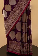 Jamun Banarasi Silk Sari
