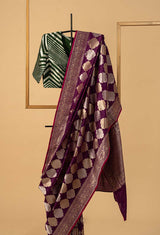 Jamun Banarasi Silk Sari