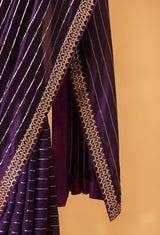 Purple Silk Gota Patti Sari 25