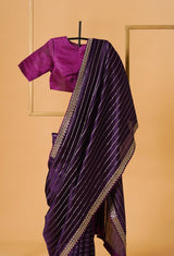 Purple Silk Gota Patti Sari 25