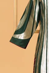 Deep Green Banarasi Silk Kurta with Pants 34