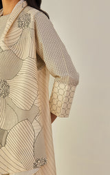 Chanderi Printed Kurta With Soft Summer Cape