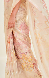 Handwoven Zari Organza Sari with print