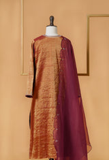 Tissue Hand embroidered Suit Set