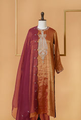 Tissue Hand embroidered Suit Set