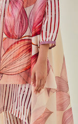 Chanderi Printed Kurta With Soft Summer Cape