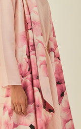 Chanderi Printed Sleeveless Dress With Soft Summer Jacket