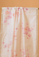 Pink Unstitched Handpainted Suit Set 53