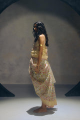 Real Zari Off White Banarasi Organza Sari