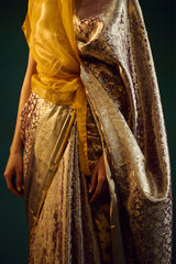 Dull Silver Silk Kanjivaram Sari