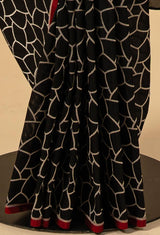 Black Banarasi Silk Sari