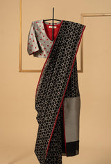 Black Banarasi Silk Sari