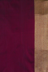 Wine Silk Banarasi Sari