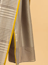 Warm Grey Banarasi Silk Sari