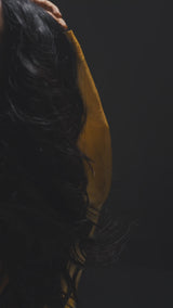 Yellow Banarasi Organza Sari