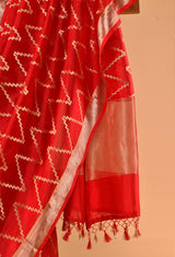 Red Banarasi Silk Sari