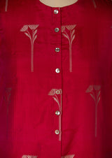 Banarasi Silk Raani Pink Kurta with Pants