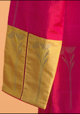 Banarasi Silk Raani Pink Kurta with Pants