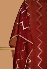 Organza Dupatta with Chevron Zari Lines