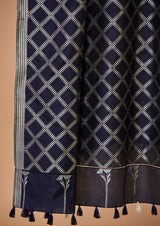 Blue Banarasi Silk Dupatta