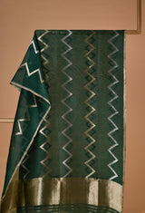 Organza Dupatta with Chevron Zari Lines