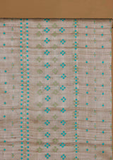 Tassar Hand Embroidery Unstitched Suit Set