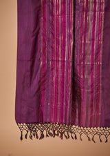 Purple Banarsi Silk Dupatta
