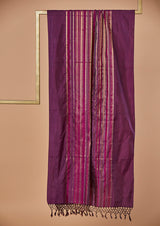 Purple Banarsi Silk Dupatta