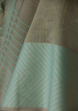 Chanderi Block Printed Olive Green Sari  from our collection Lakeerein