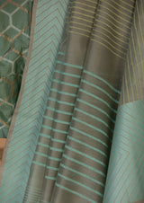 Chanderi Block Printed Olive Green Sari  from our collection Lakeerein