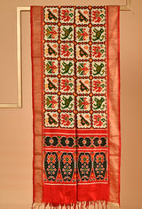 Multicolour Silk Ekat Dupatta