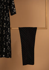 Banarasi Silk Black Kurta with Pants