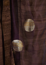Brown Chanderi Jaamdani Dupatta from our collection "Lines"