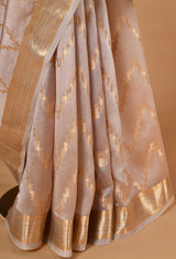 Mauve Banarasi Silk Sari