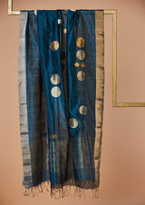 Blue Chanderi Jaamdani Dupatta from our collection Lines