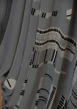 Grey Georgette Printed Sari