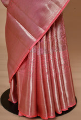 Pink Silk Kanjeevaram Sari