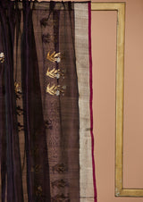 Purple Chanderi Jaamdani Dupatta