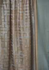 Olive Green Chanderi Unstitched Suit Set with Hand Embroidery