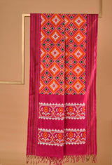 Magenta Silk Ekat Dupatta