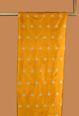 Yellow Banarasi Silk Unstitched Suit set