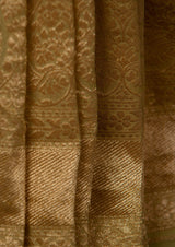 Mint Green Banarasi Khaddi Georgette