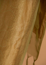 Mint Green Banarasi Khaddi Georgette