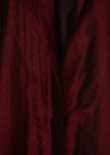 Silk Embroidered Wine Jacket with Kurta and Pants