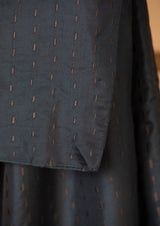 Silk Embroidered Teal Jacket with Lavender Kurta and Pants
